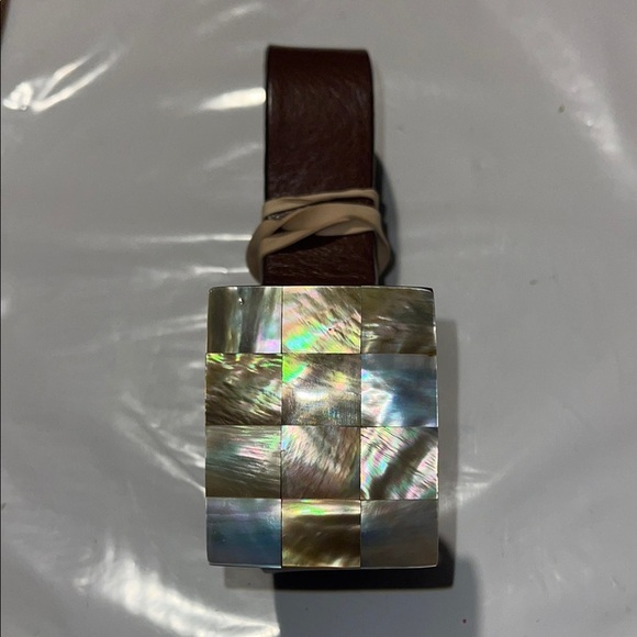 Ladies mother of pearl shell belt - Picture 1 of 2